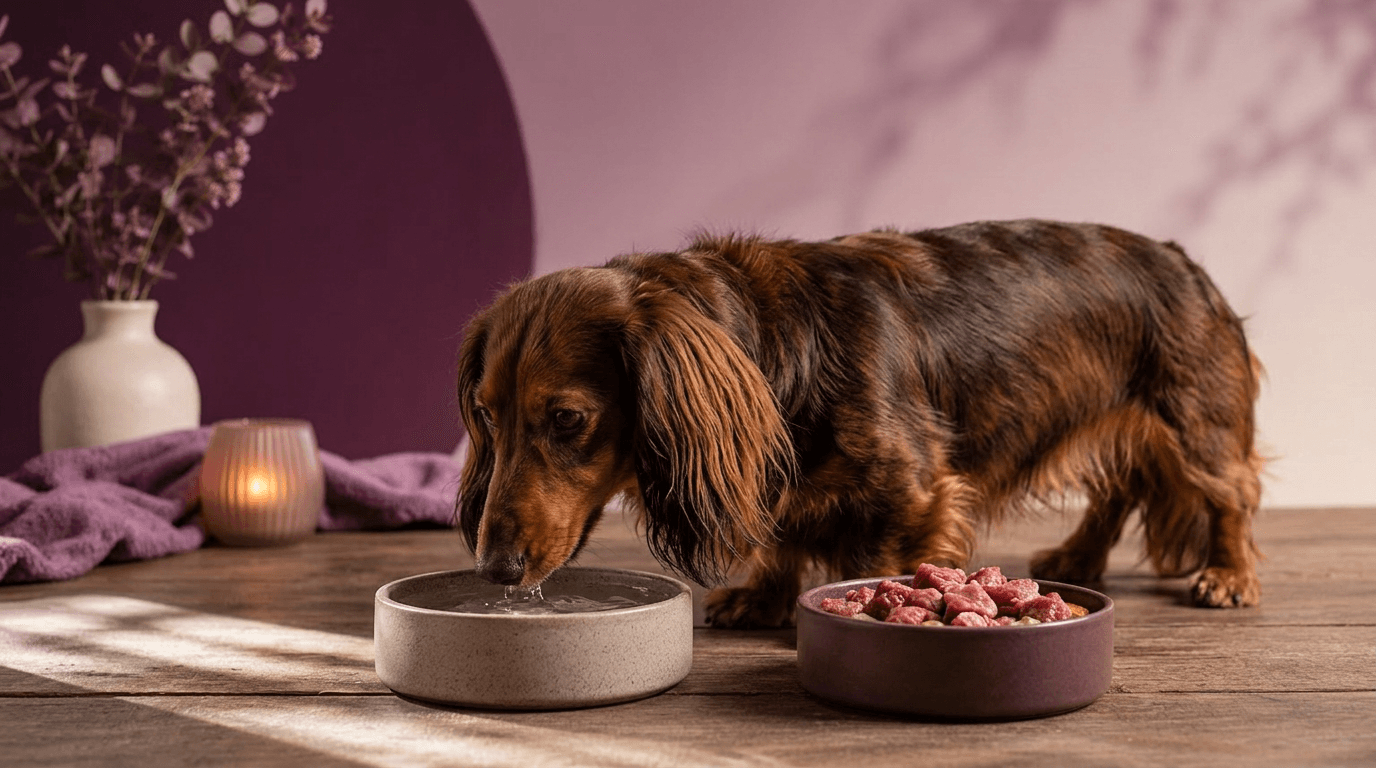 Kat en hond die samen eten bij kennisbankthema gevoeligheden.